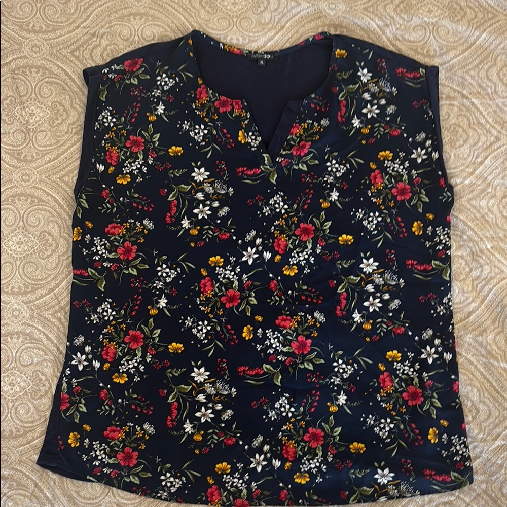 Papermoon Blue and Red Floral Blouse